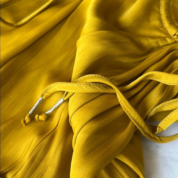 Free People Elegant chartreuse-Mustard-golden Halter Dress XS NWT - Picture 10 of 13